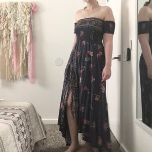 Showpo Off The Shoulder Floral High Low Maxi Dress